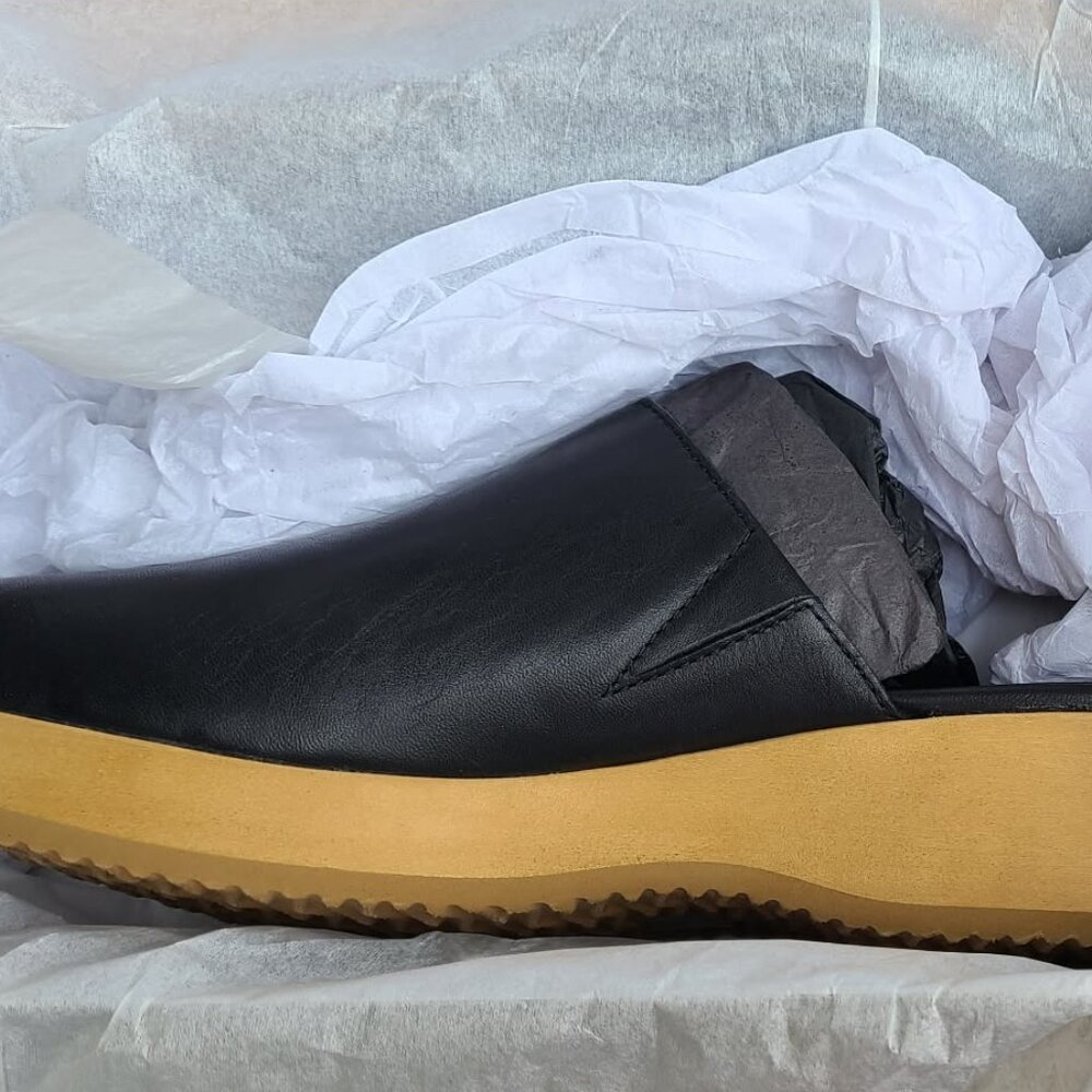 Eileen Fisher Black Leather Clogs Size 9 1/2 NIB! - Picture 12 of 13